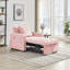 Canapé-lit multifonctionnel en velours rose, fauteuil inclinable moderne réglable pour espaces compacts