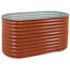 Lit de jardin surélevé ovale en acier Lemark - brun - 63 po-378031742-378031743