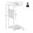 C Shaped End Table For Couch, Side Table For Couch, Small Couch Side Table For Small Spaces, Slide Under Sofa Table TV Tray With Metal Frame For Living Room, Bedroom (White)