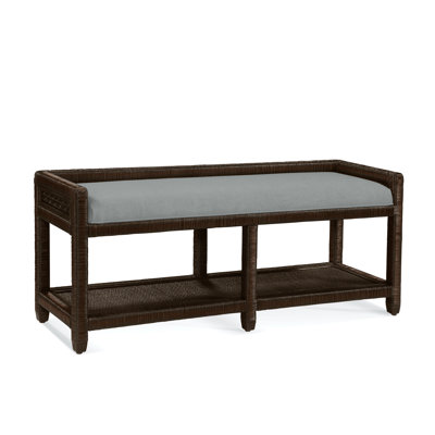Glinda Wicker Shelves Storage Bench by Birch Lane