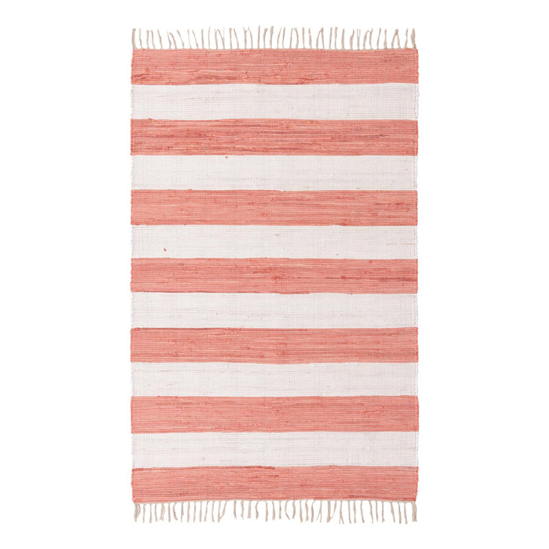 Clerestory Cotton Striped Indoor Rug, Rectangle 5'1" x 8'