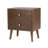 Bagan 2 - Drawer Solid Wood Nightstand in Walnut