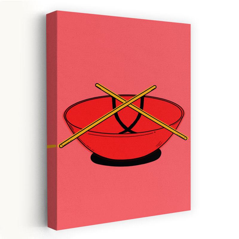 Contemporary Art Minimalist Bamboo Wall Art - Wrapped Canvas Print, 60.96 cm H x 40.64 cm W
