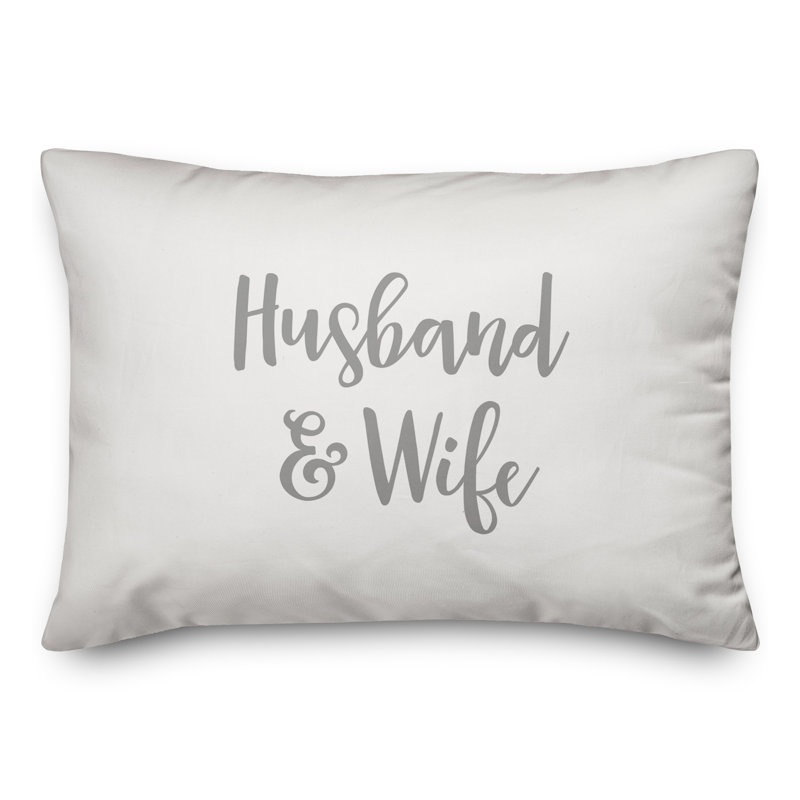  Coussin Husband & Wife, Gris / blanc