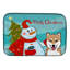 Tapis de séchage bonhomme de neige avec shiba shiba