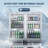 Commercial Undercounter Beverage Refrigerator, 36’’w Back Bar Cooler With 2 Glass Doors, Bar Beverage Fridge For Beer Soda Wine 8 Cu.ft. Capacity Etl Nsf Approved, Stainless Steel