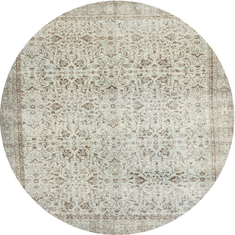 Tapis gris zone contemporaine, Rond 7 pi