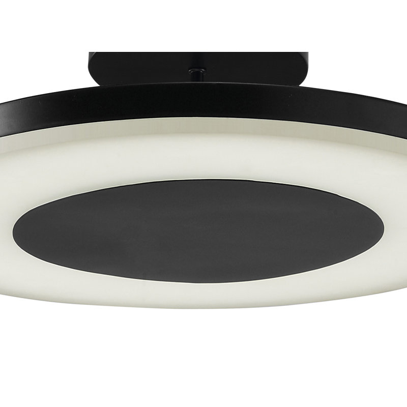 Grassmere 1 - Light Black LED Drum Pendant