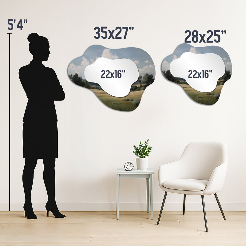 Miroir mural Cottage Asymmetric, 25" x 28"