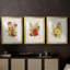 Antique Floral Bouquet IV - Impression sur mesure encadrée de qualité supérieure - 3 pièces-848062476-848062477