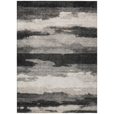 Machine Washable Indoor/Outdoor Chantille ACN2876 Abstract Rug