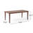  Dining Table with Square Leg, Elegant Dining Table for Dining Room and Kitchen, Walnut