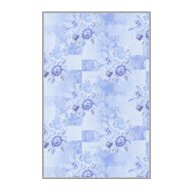 Soft Hall Carpet (2.6 x 4.9 ft), 100% Polyester, 0.3 in Pile Height | Antibacterial, Non-Slip Underside, 650 g/m² | Machine Washable, 3D Digital Print | Perfect for Living Room, Entryway & Bedroom Décor