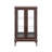 2 Doors Curio Cabinet With Tempered Glass Doors, Curio Cabinets With Mirrored Back Panel And Adjustable Shelves, Lighted Display Cabinet For Home, Office Light Bulb Included-994857615