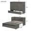 Grand lit escamotable avec station de charge USB et conception géométrique-1482615026
