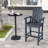 Beachcrest Home™ Outdoor Hdpe Bar Height Stool Patio Tall Chair Armrest Footrest All Weather-286003119