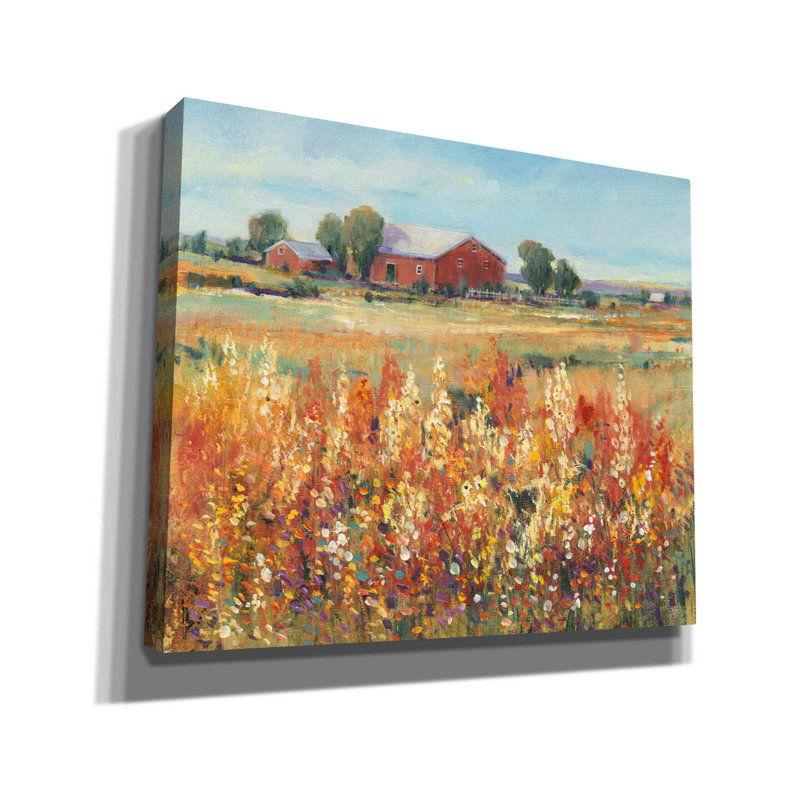 «Country View II» par Tim O'toole, art mural sur toile, H 20 po x l 24 po x P 0,75 po