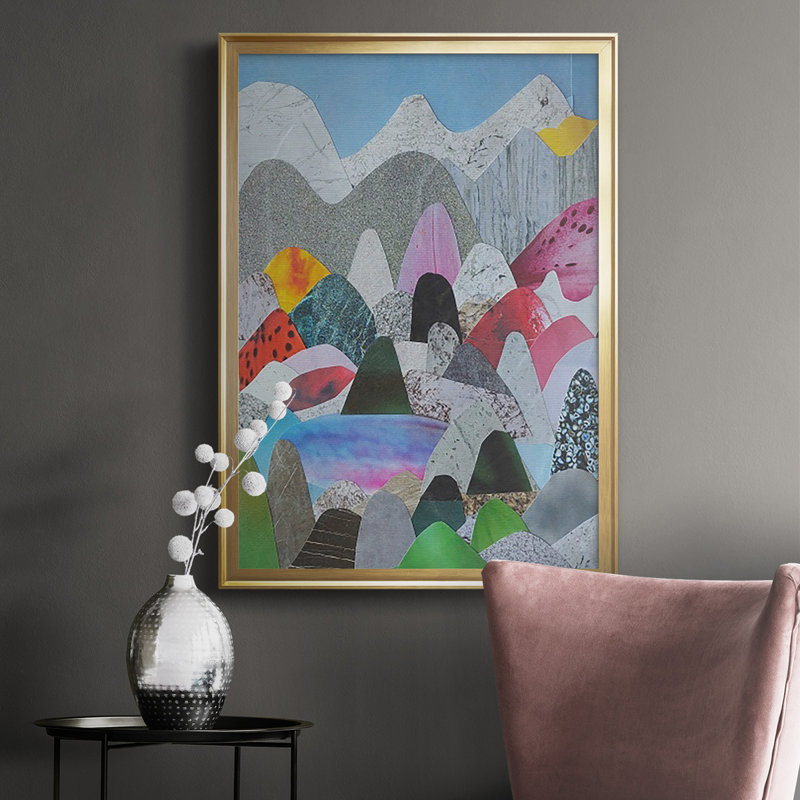 Utah Mountains par Coco Good Print, H 36,5 po x l 26,5 po x P 1 po, Encadrement doré
