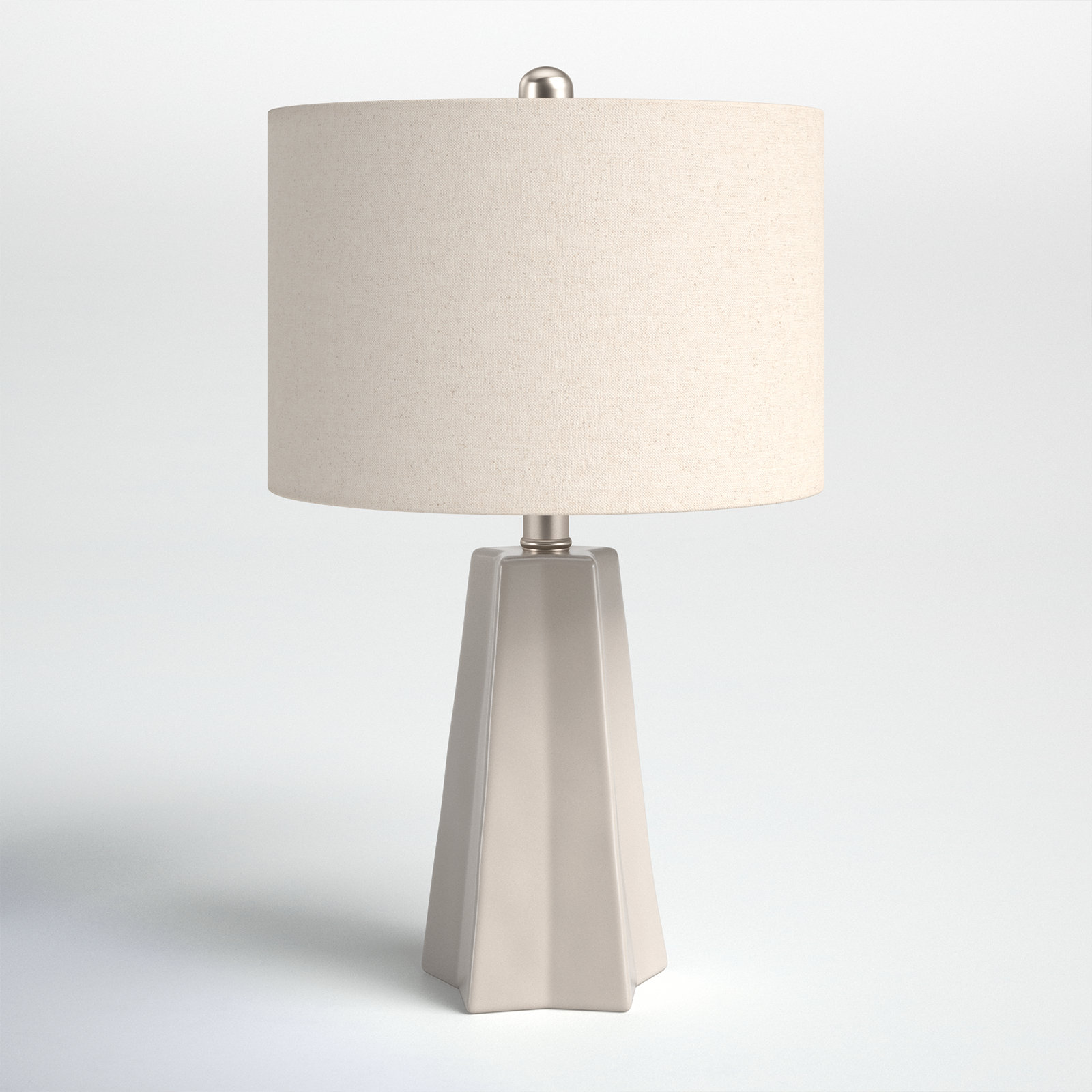 Magalie Ceramic Table Lamp, Gray
