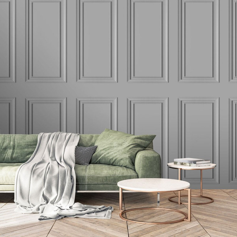 Kornagay Wood Wallpaper, Grey