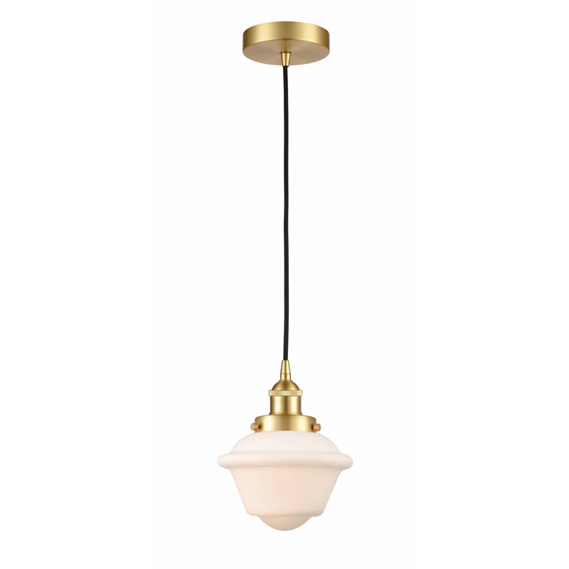 Luminaire suspendu 1 lumière Calliope, Blanc, Or satiné