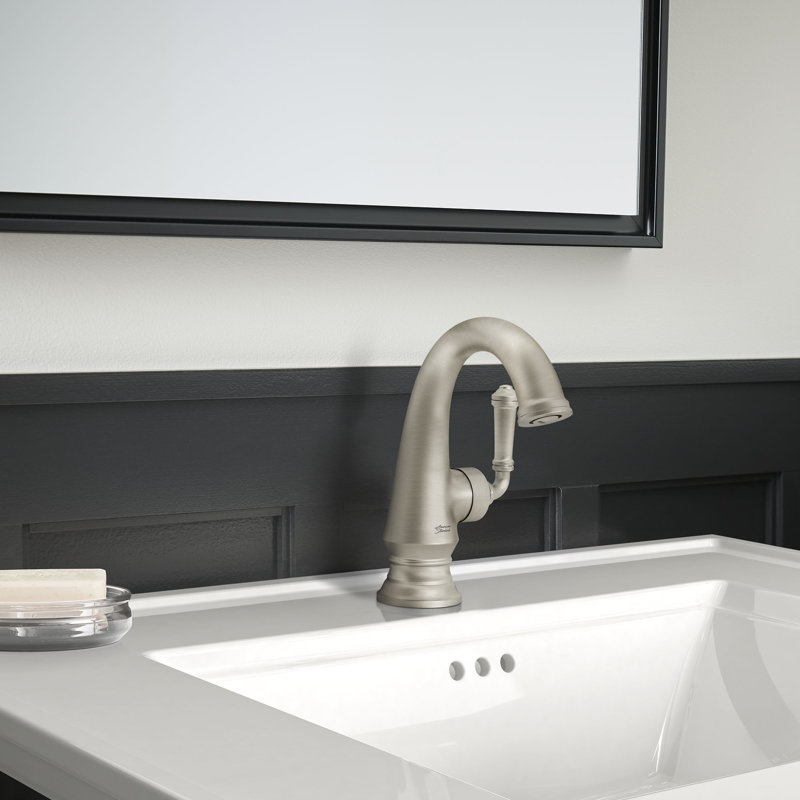 Delancey Single-handle Bathroom Faucet with Drain Assembly, Brushed Nickel, Without Hot/Cold Indicator