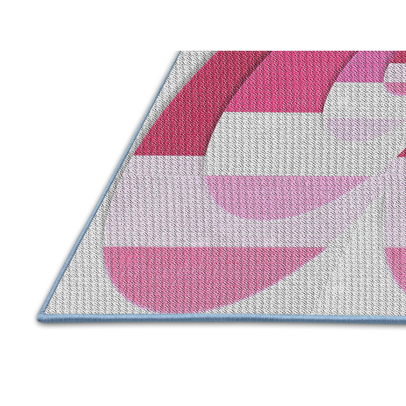 Tapis décoratif rose, Rectangle 6 pi x 9 pi