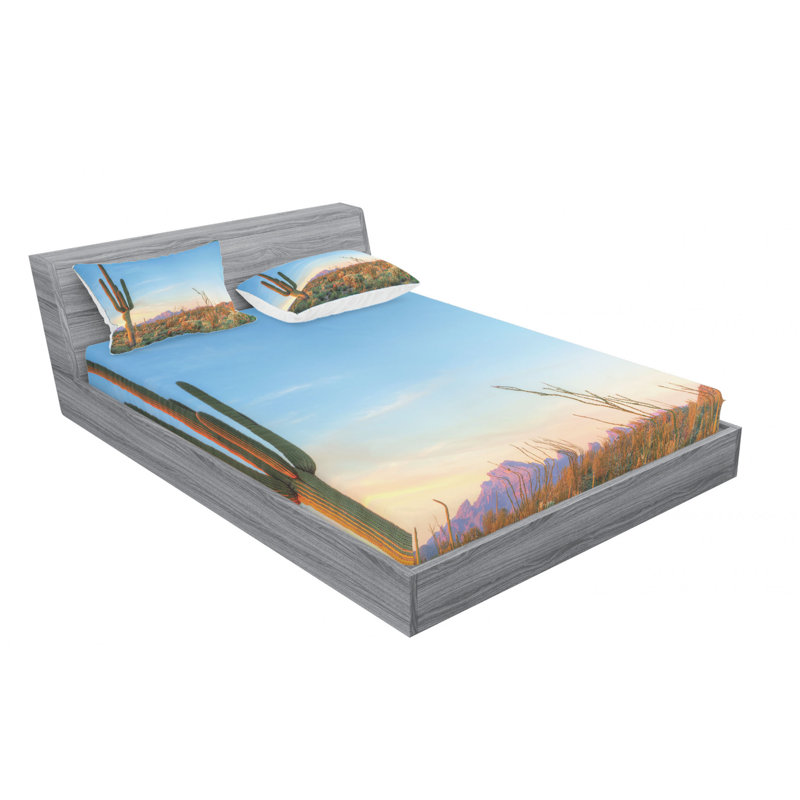 Microfiber Sheet Set, Queen Sheet Set with Fitted Sheet