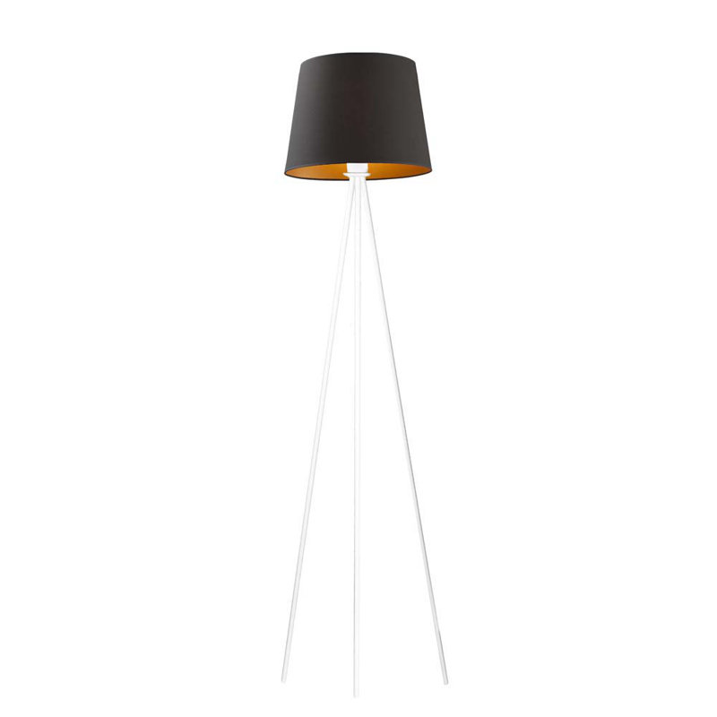 Gregg 153cm Tripod Floor Lamp, Black, White