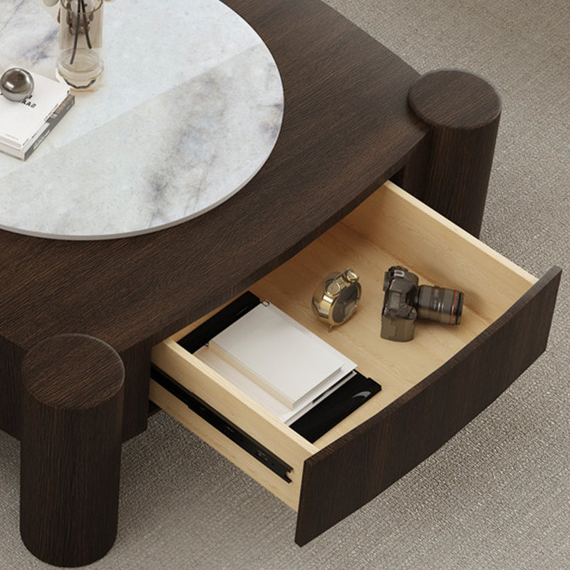 Table basse carrée en bois manufacturé Smoky Wood