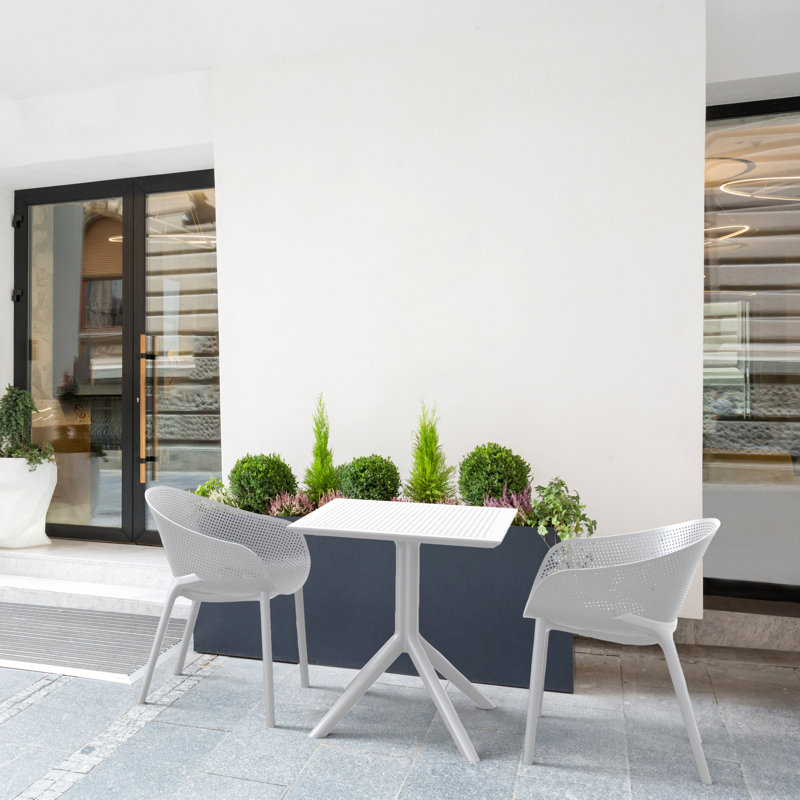 Ensemble repas carré pour 2 personnes 31,5 po Farrah, Blanc