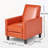 Recliner Push Back Chair For Elegant Home Décor Orange