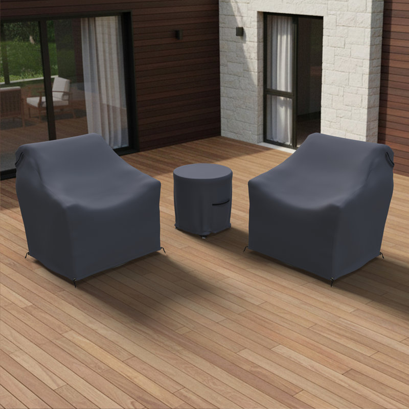 Outdoor 28.5" Wide Metal Patio Glider Swivel Chair Set Outdoor Furniture Covers