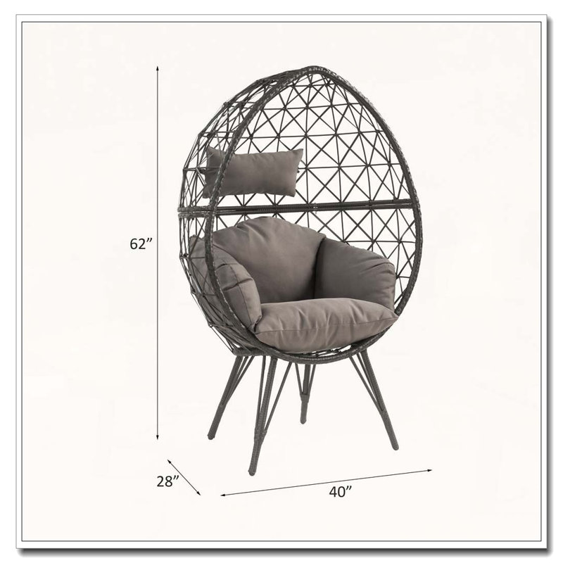 Chaise longue en tissu et osier avec capacité de poids fiable