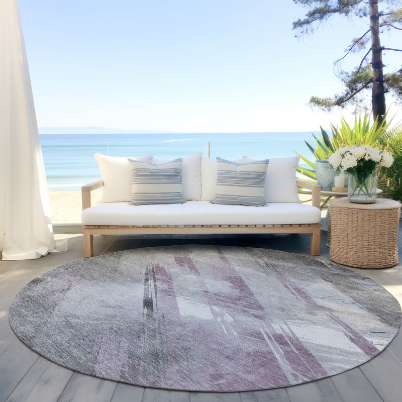 Tapis d'intérieur / extérieur mauve Marisse , 3 pi x 5 pi