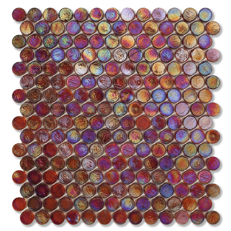Wool 6/8" Barrels Glass Mosaic