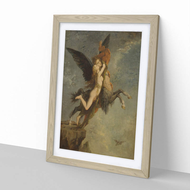 The Chimera by Gustave Moreau - Picture Frame Painting, 65cm H x 48cm W x 2cm D, Oak Framed