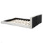 Lit plateforme tapissier avec tissu en velours, lit au sol avec structure solide