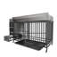Grande cage pour animal de compagnie avec rouleau et cuve: 55,45 po Profondeur, 22,92 de largeur, 34,17 de hauteur, gris fumée sur roulettes: gris-541309416-541309418