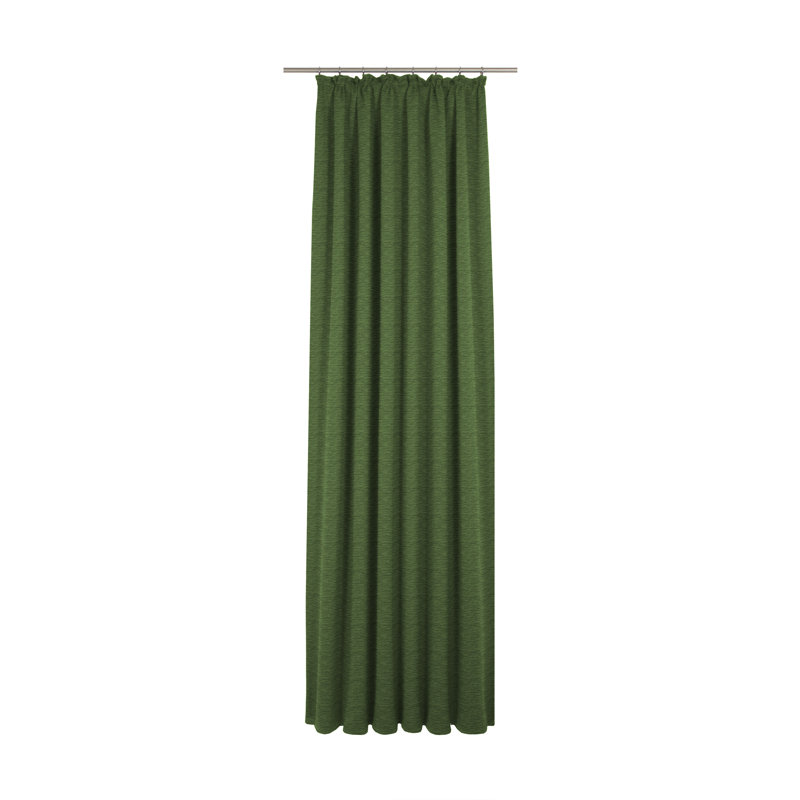 Beloit Pinch Pleat Room Darkening Curtain, 270cm Width x 245cm Drop, Dark green