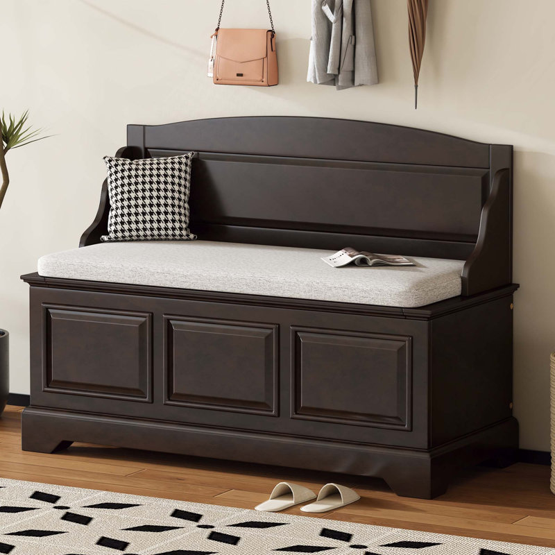 Banc de rangement pour chaussures Retro, Espresso