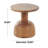 Claymon Wood Handmade Side End Brown Accent Table with Rounded Block Base-225275970