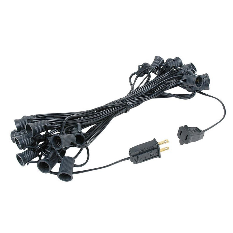 Doyne Outdoor 25 - Bulb 25'' Plug-in LED Globe String Light, Black