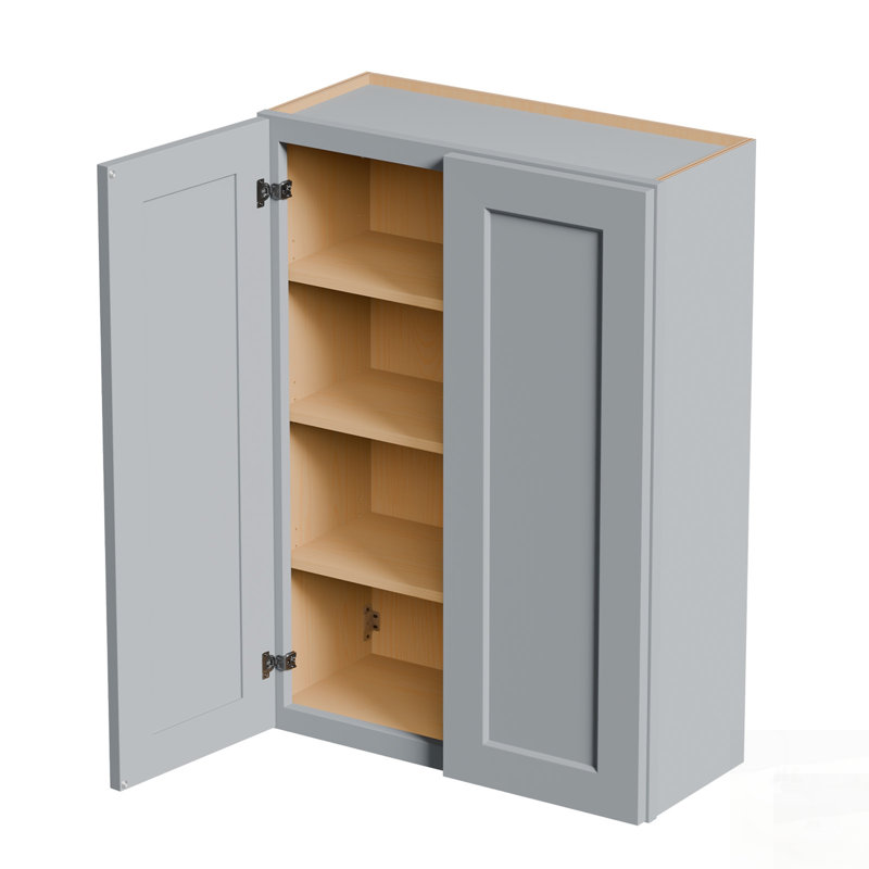 Armoire murale Shaker, Gris, H 42 po x l 30 po x P 12 po