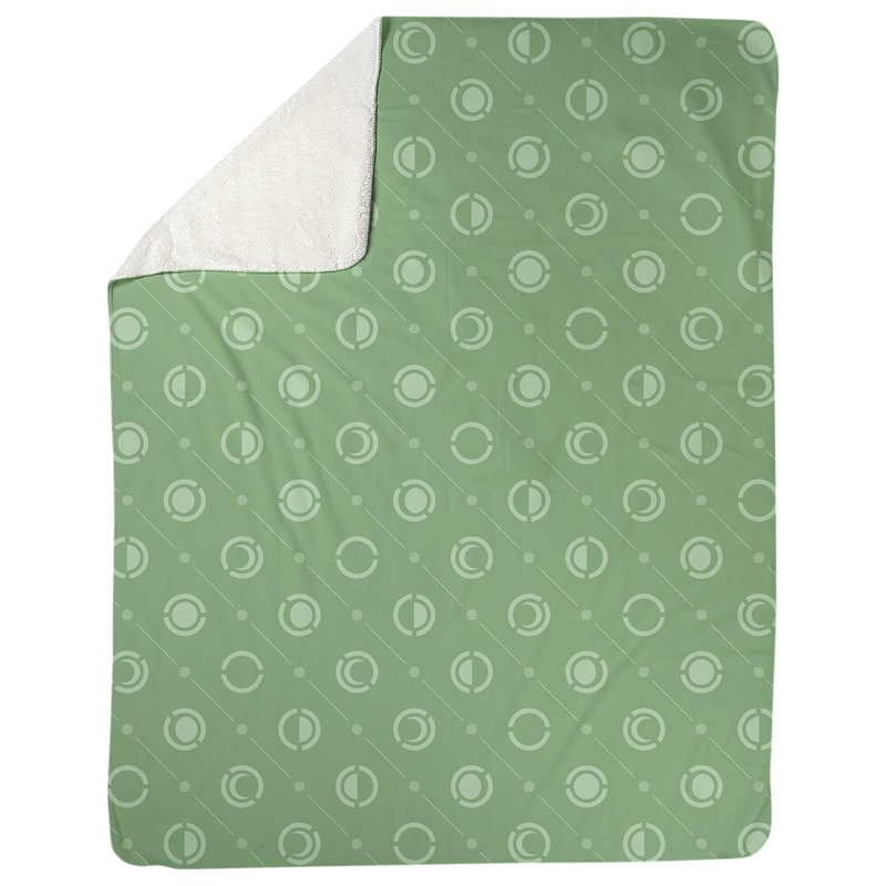 Couverture polaire moon phases, l 30 po x L 40 po, Vert