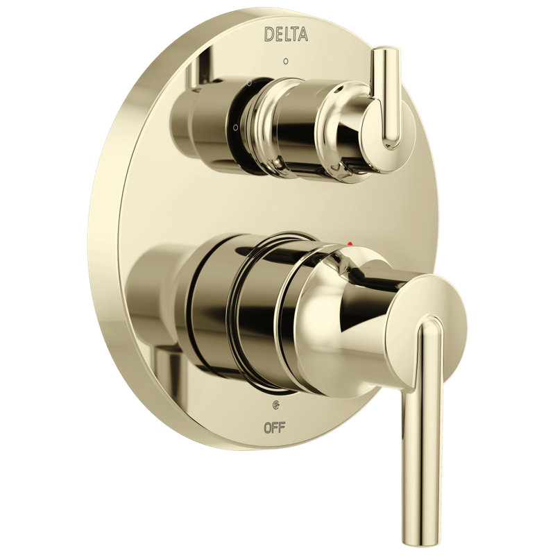 Trinsic Single-Function Shower Handle Valve Trim Kit with 3-Way Integrated Diverter, Polished Nickel Shower System Valve with Diverter, Polished Nickel (Valve Not Included)