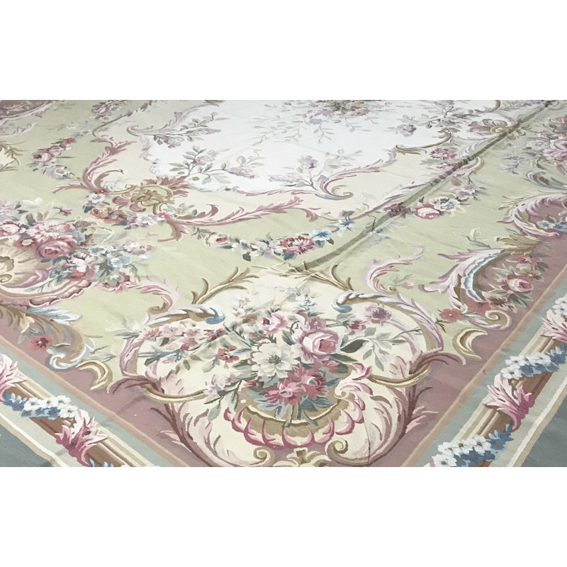 Renaissance Aubusson Flatweave Wool Oriental Area Rug