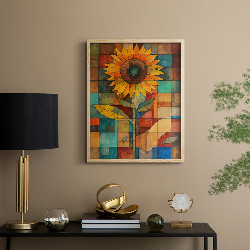 Reproduction encadrée FLORAL Series CDXCI - bois massif, H 15 po x l 12 po