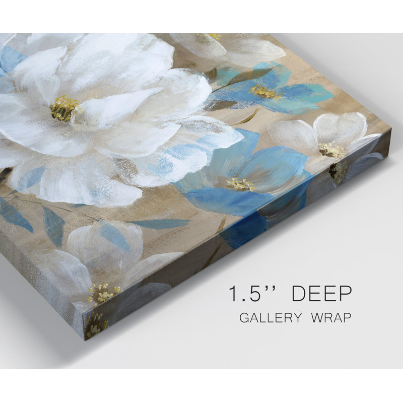 Transient Garden Blues - Reproduction d'art sur toile tendue, H 12 po x l 8 po x P 1 po