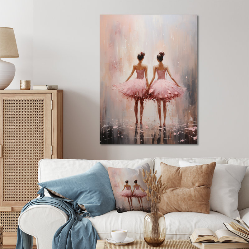 «Pink Ballet Dance II», reproduction d'art en métal, H 40 po x l 30 po